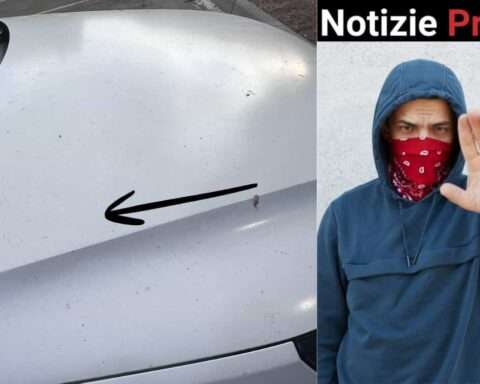 Inveruno: si ritrova l'auto parcheggiata sporca di olio nero