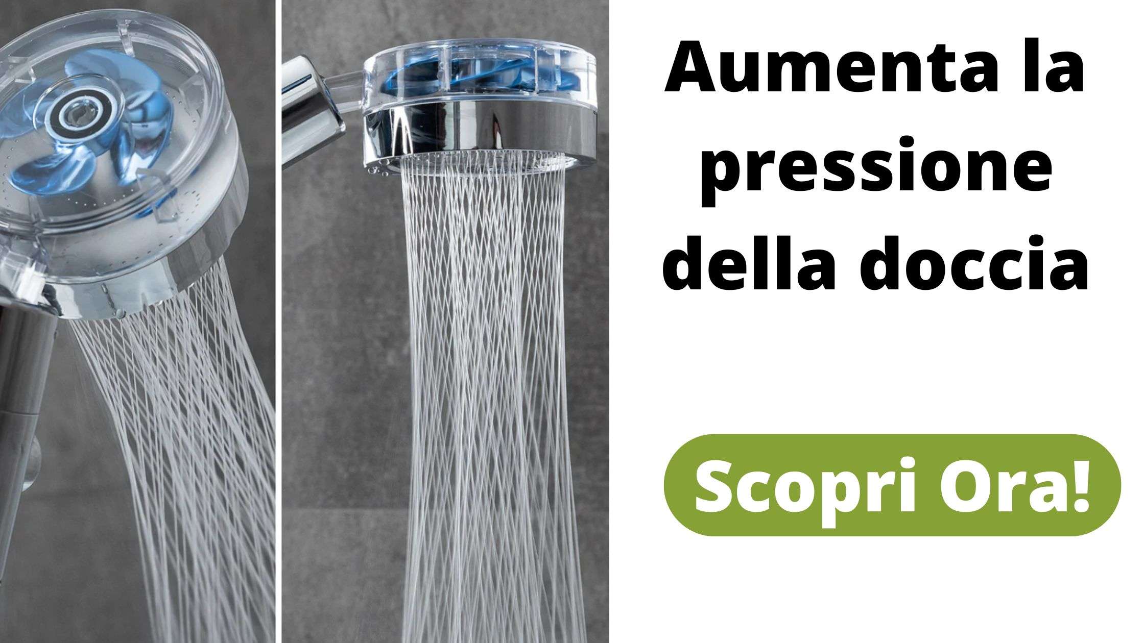 Aumenta la pressione della doccia